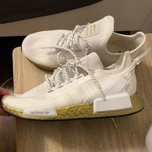 Adidas NMD R1 Gold and White